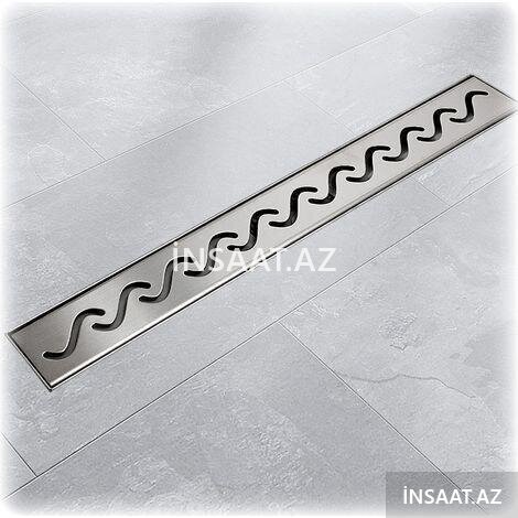 Paslanmaz linear (duş kanalı) Döşəmə trapı — Santexnika istehlak materialları, Bakı (2)