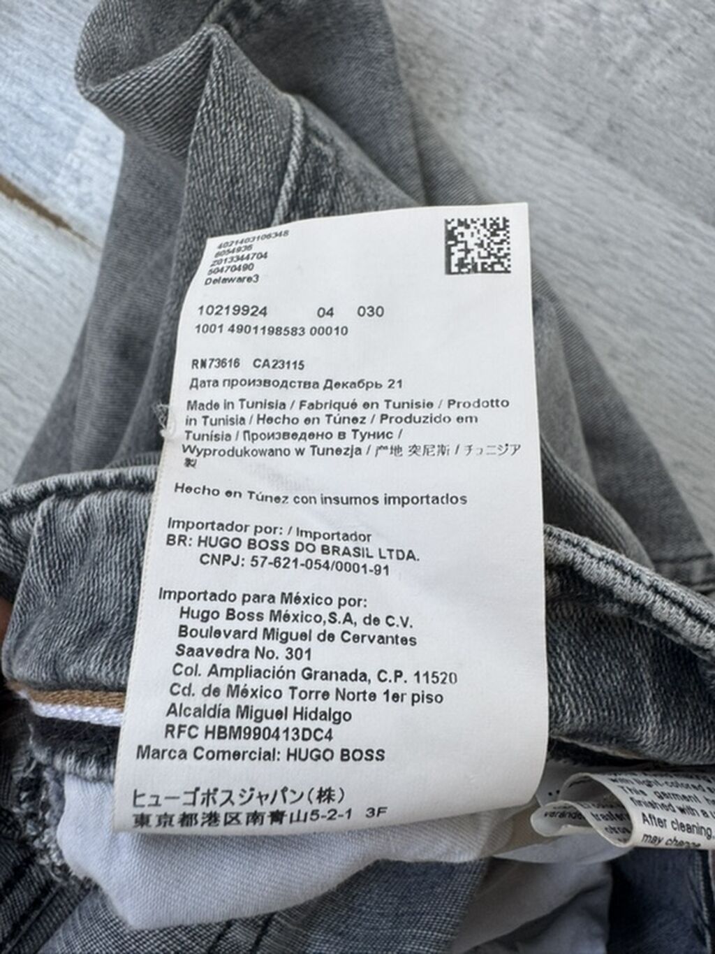 Hugo Boss “Delaware” kişi cins şalvarı – Slim-fit - Rəng: boz (grey — Jins, Bakı (10)