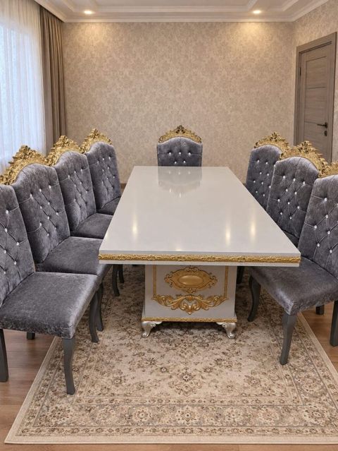 Masa dəsti 8 stulla 450₼. Ünvan Yeni Günəşli Meh — Bakı