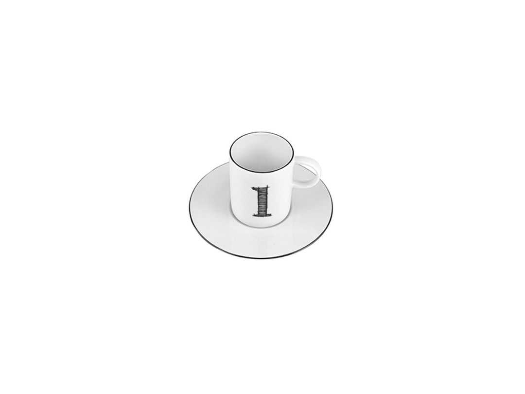 Qəhvə cütü Porland Letter L 04A+P021902, ağ, 85 ml — Mallar, Bakı (3)