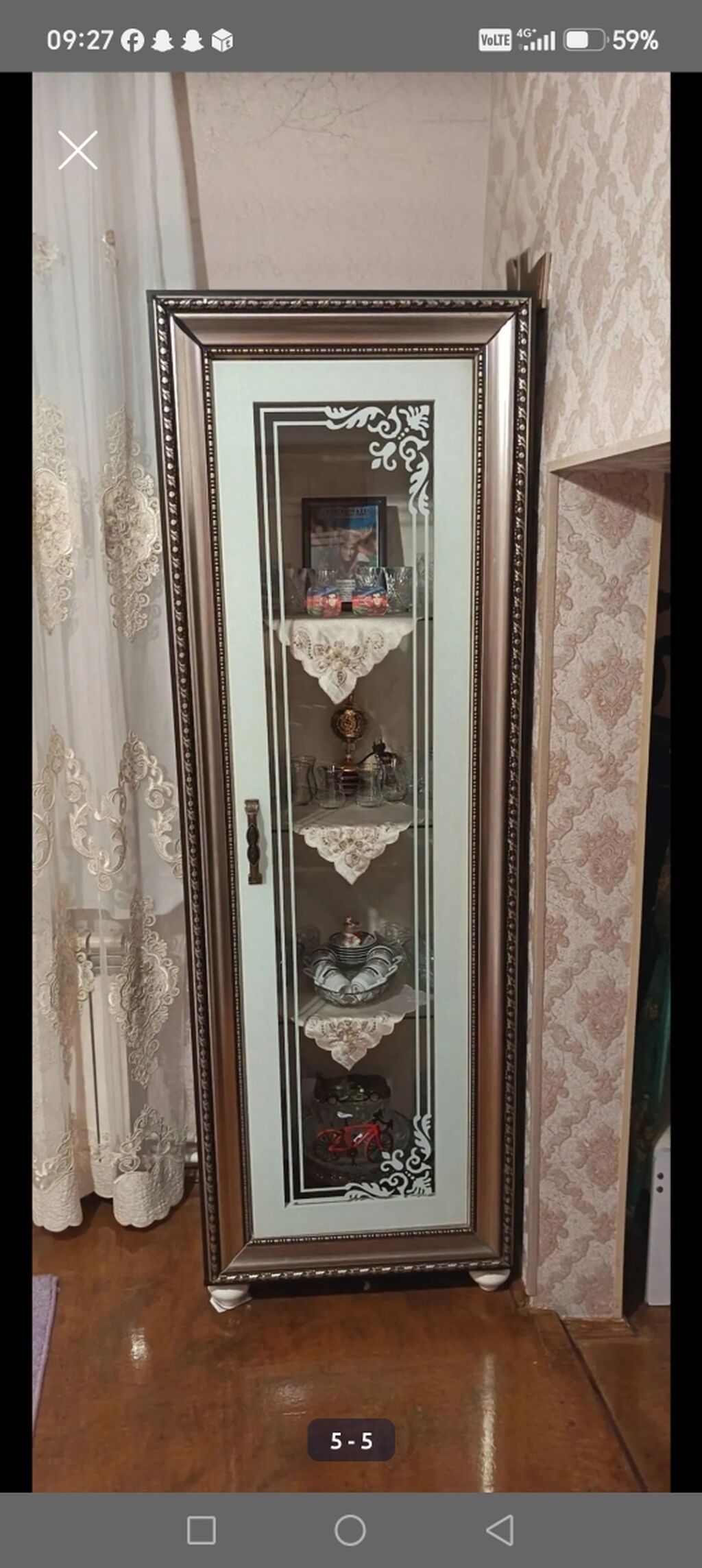Şüşəli dolab vitrini, Yeni, Ünvandan götürmə — Vitrini, Bakı (3)