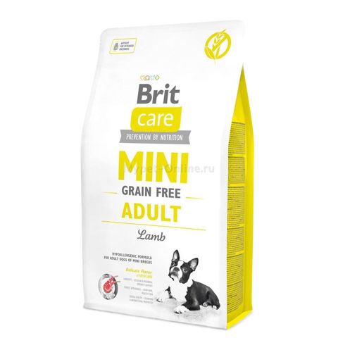 Quru yem Brit Care Mini Grain Free Adult xırda cinsli yetkin itlər üçün, quzu ilə 2 kq — Bakı