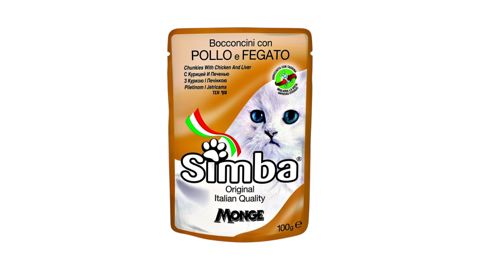 Pişiklər üçün nəm yem Simba Chunkies with Chicken and Liver, 100 q — Bakı
