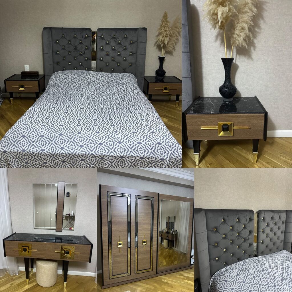 Yataq dəsti satılır 1700₼. Yeni kimidir. (4000₼ alınıb). Ünvan — Yataq otağı mobilya dəstləri, Bakı