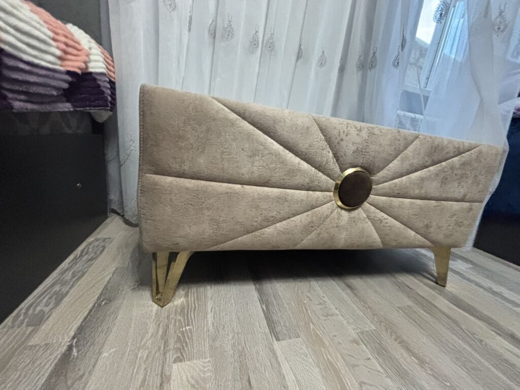 Velür üzlü qonaq otağı/yataq otağı üçün puf-oturacaq/çamadankasa — Puflər və banketlər, Digah (4)