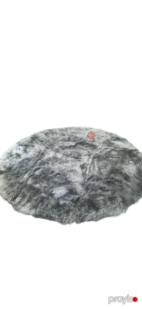 Yumuru xalça Shaggy Star, diametr 150 sm, boz — Bakı