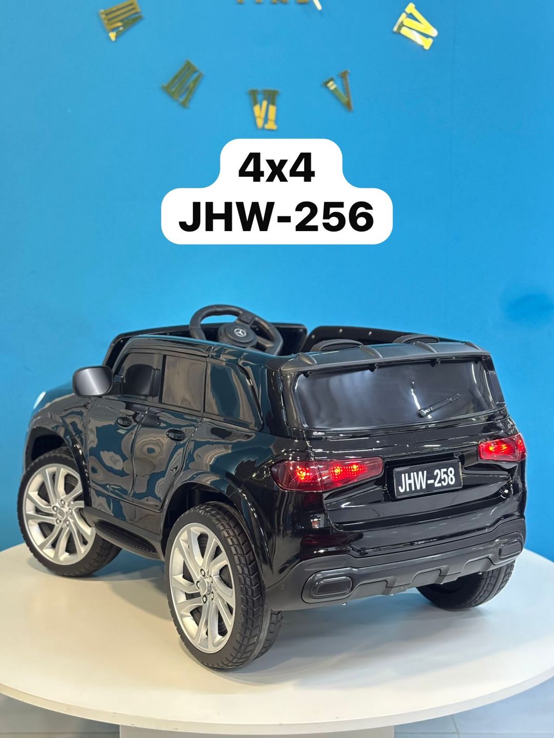 Uşaq elektrik avtomobili JHW 256 4x4, qara — Mallar, Bakı (2)