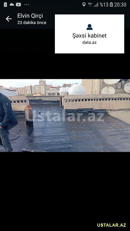 Tol işləri, Izolyasiya isleri — Dam və örtüklər, Bakı (5)
