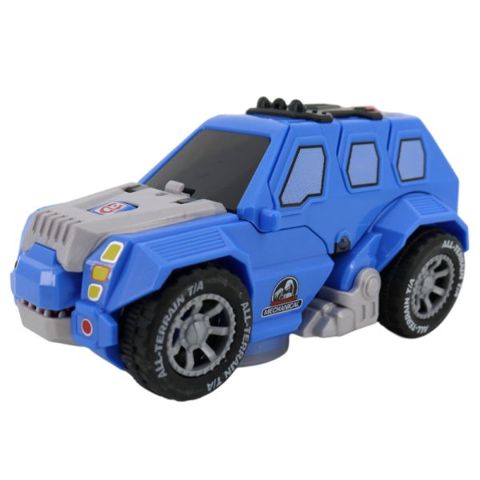 Robot-transformer, maşın görünümlü dinozavr, mavi, işıq və musiqi funksiyalı, 3+ yaş - homestore_vm1628 — Bakı