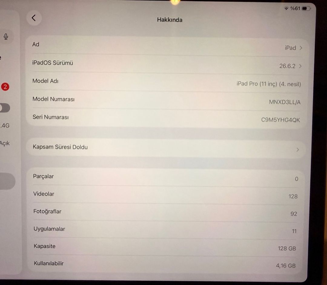 Apple iPad Pro (11 inç) 4-cü nəsil) 2022-ci il — Planshetlər, Bakı (8)