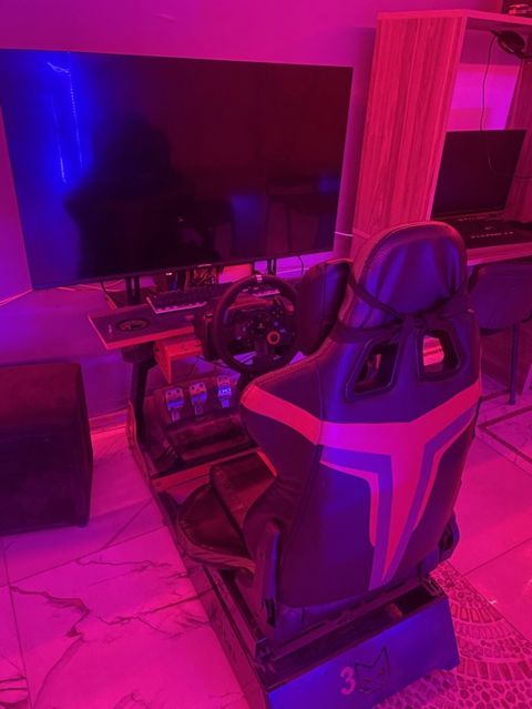 Professional sim racing qurğusu – tam set - Tənzimlənən metal şassi — Xırdalan