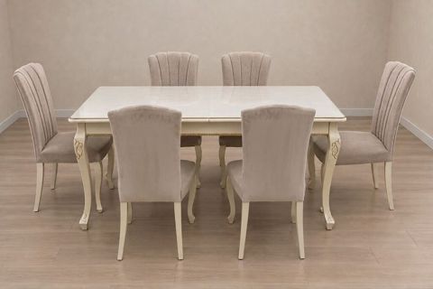 Qonaq otağı üçün, İşlənmiş, Kvadrat masa, 6 stul — Bakı