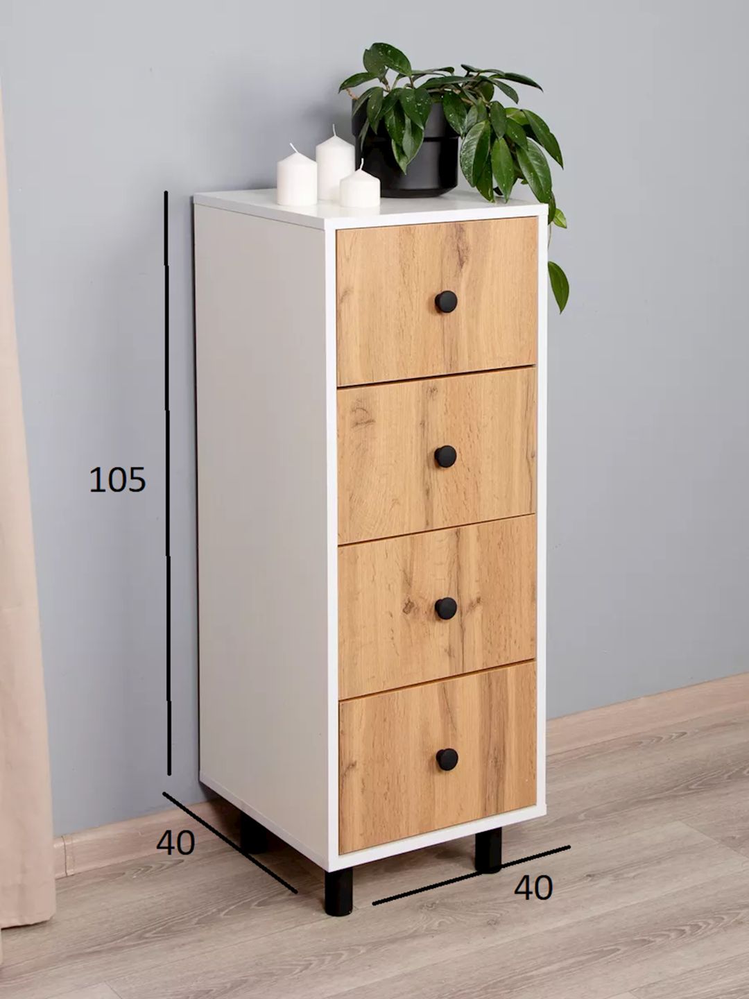 Tumba Letta Boston 3563_L-M 2TumbaPumpWh-Vot, 40x40x105 sm, ağ — Mallar, Bakı (2)