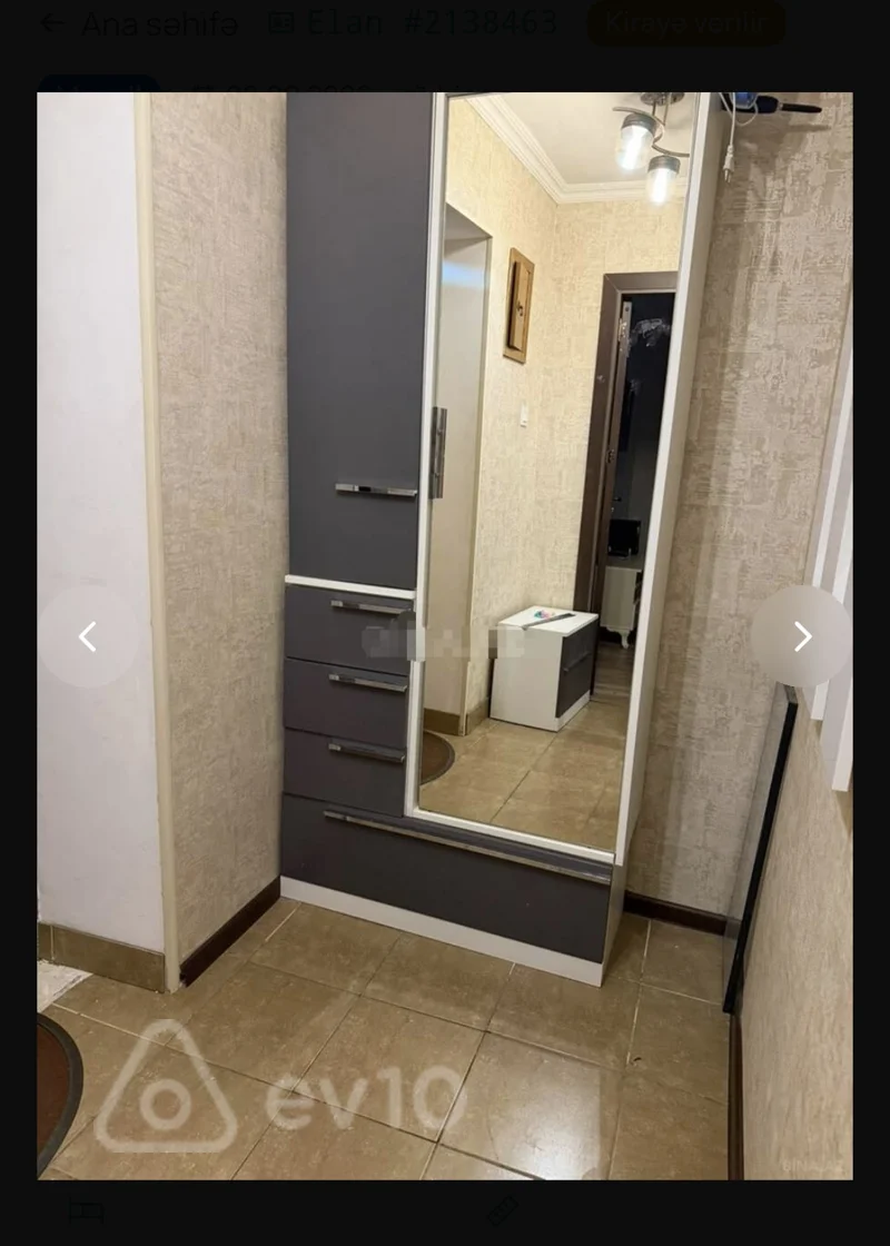 2 otaqlı mənzil, 55 m², Şərifzadə küçəsi — kirayə — Mənzil, Bakı (10)