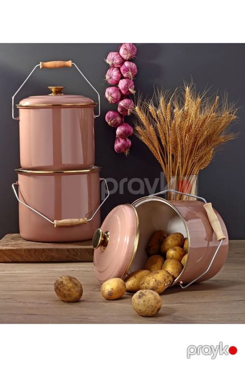 Saxlama qabı dəsti AL28, 5000/7000/8500 ml, metal, 3 əd — Bakı