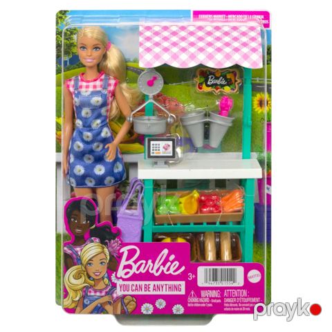 Oyun dəsti Mattel Barbie Farmers Market Playset HCN22, 29 sm — Bakı