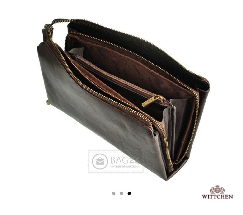 Wıttchen kişi əl portfeli – premium dəri aksesuar - Material: təbii — Çantalar, çamadanlar, cüzdanlar, Bakı (2)
