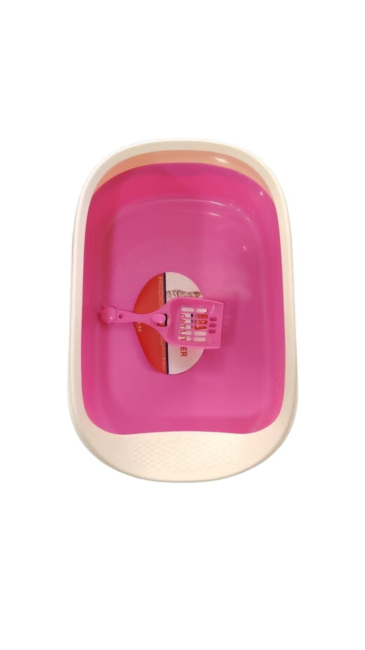 Tualet-lotok pişiklər üçün, plastik, çəhrayı, 50х35х22 sm — Tualetlər, Bakı (2)