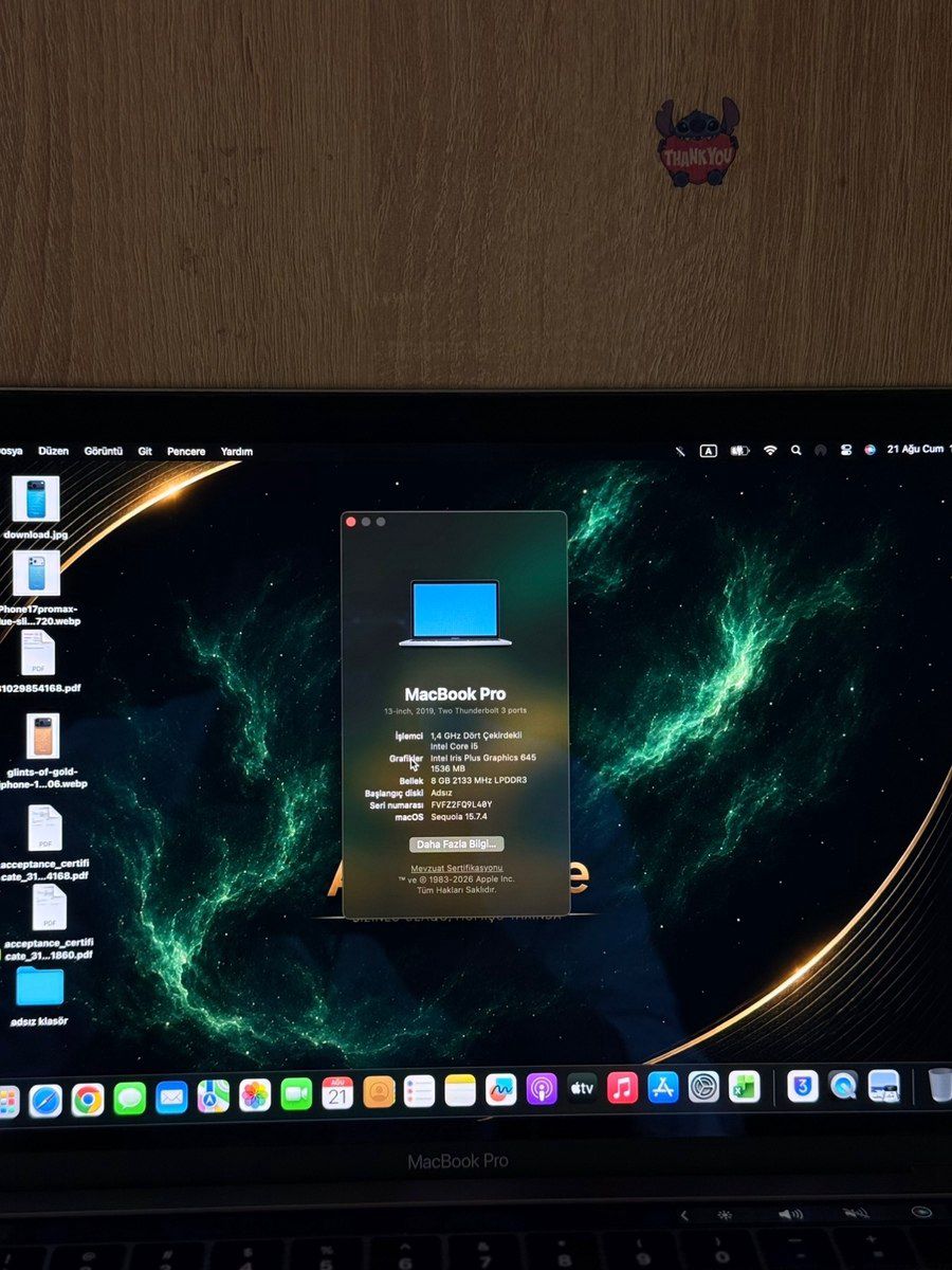 Apple Mackbook Pro 13 İnch (2019) — Noutbuklar, Bakı (3)