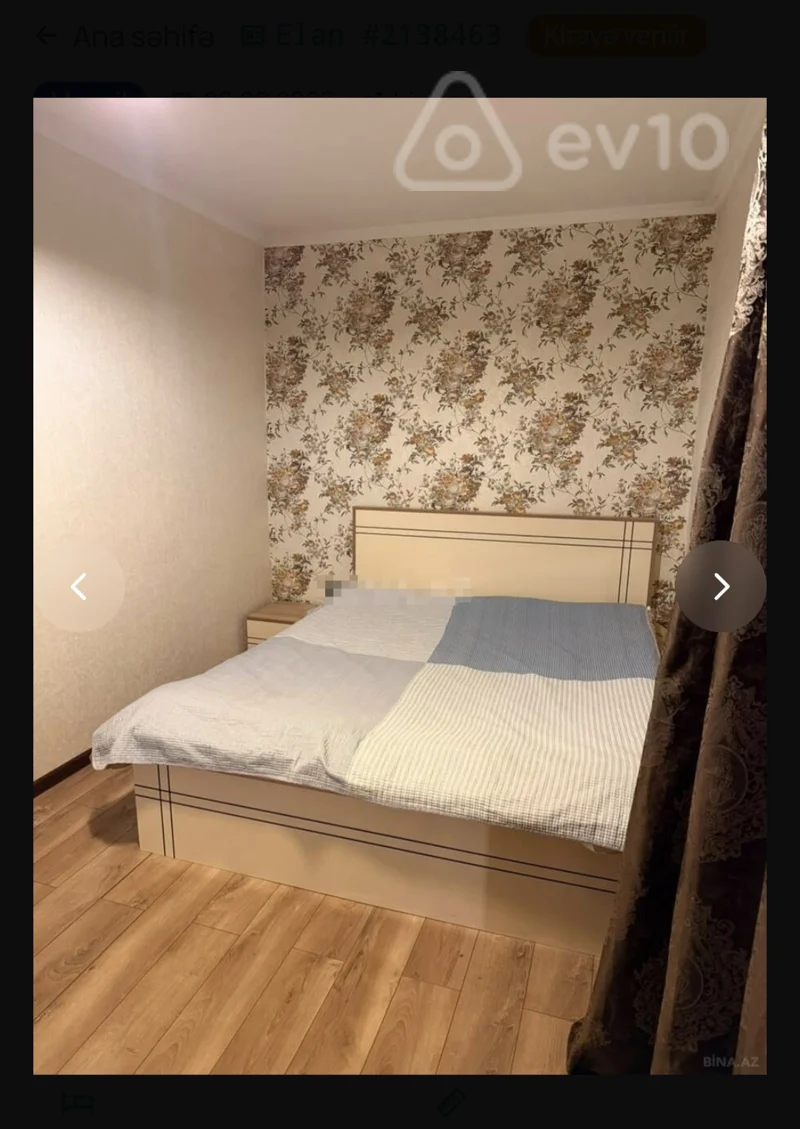 2 otaqlı mənzil, 55 m², Şərifzadə küçəsi — kirayə — Mənzil, Bakı (2)