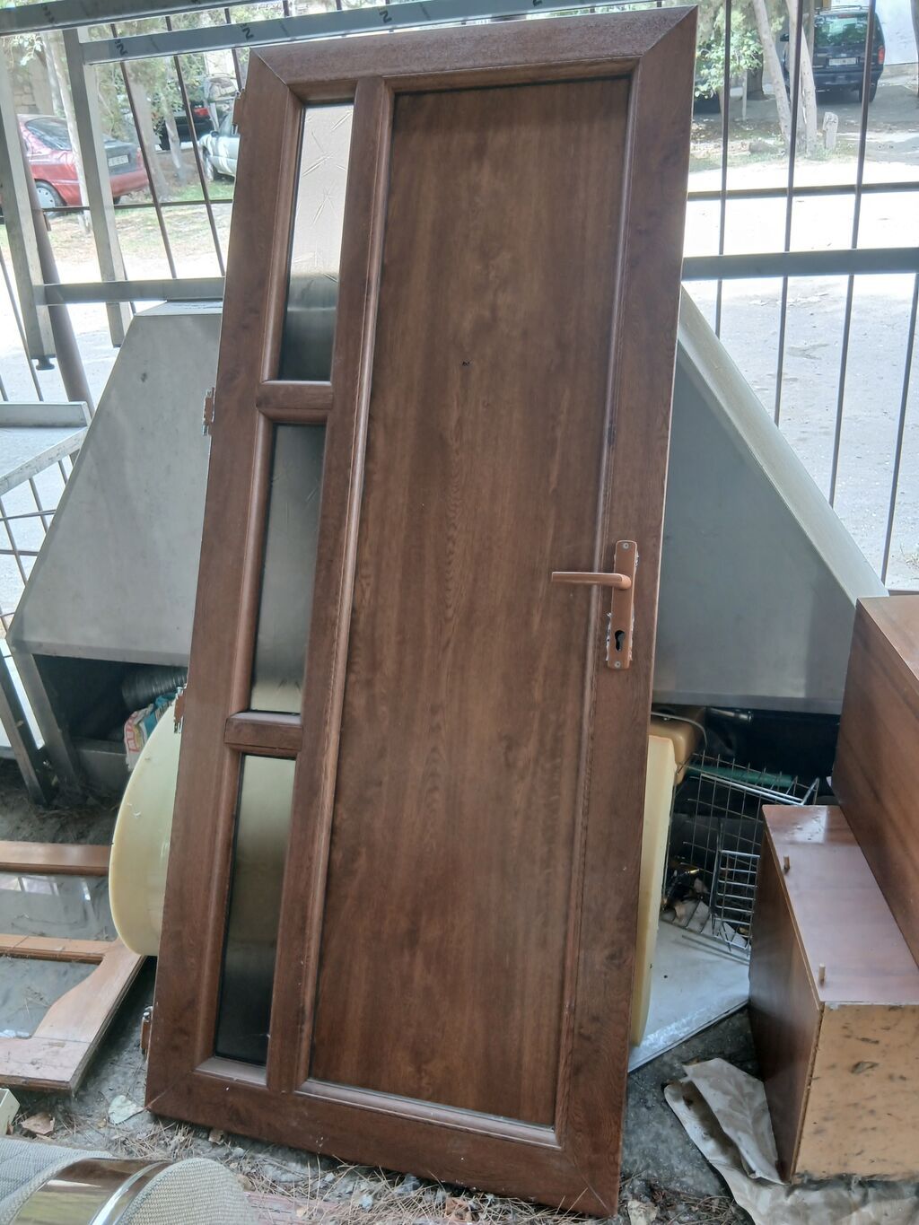 Taxta giriş/otaq qapısı - Material: ağac əsaslı (təbii taxta — Pəncərələr, qapılar, balkonlar, Bakı (2)