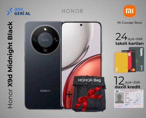 Honor X9d Midnight Black 256GB/12GB — Bakı