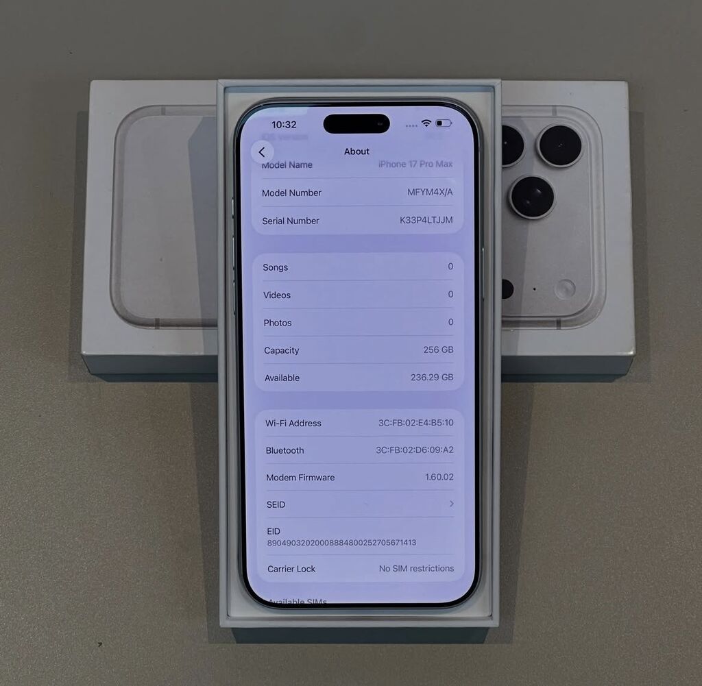 IPhone 17 Pro Max, 256 GB, Natural Titanium, Zəmanət, Simsiz şarj, Face ID — Apple iPhone, Bakı (3)