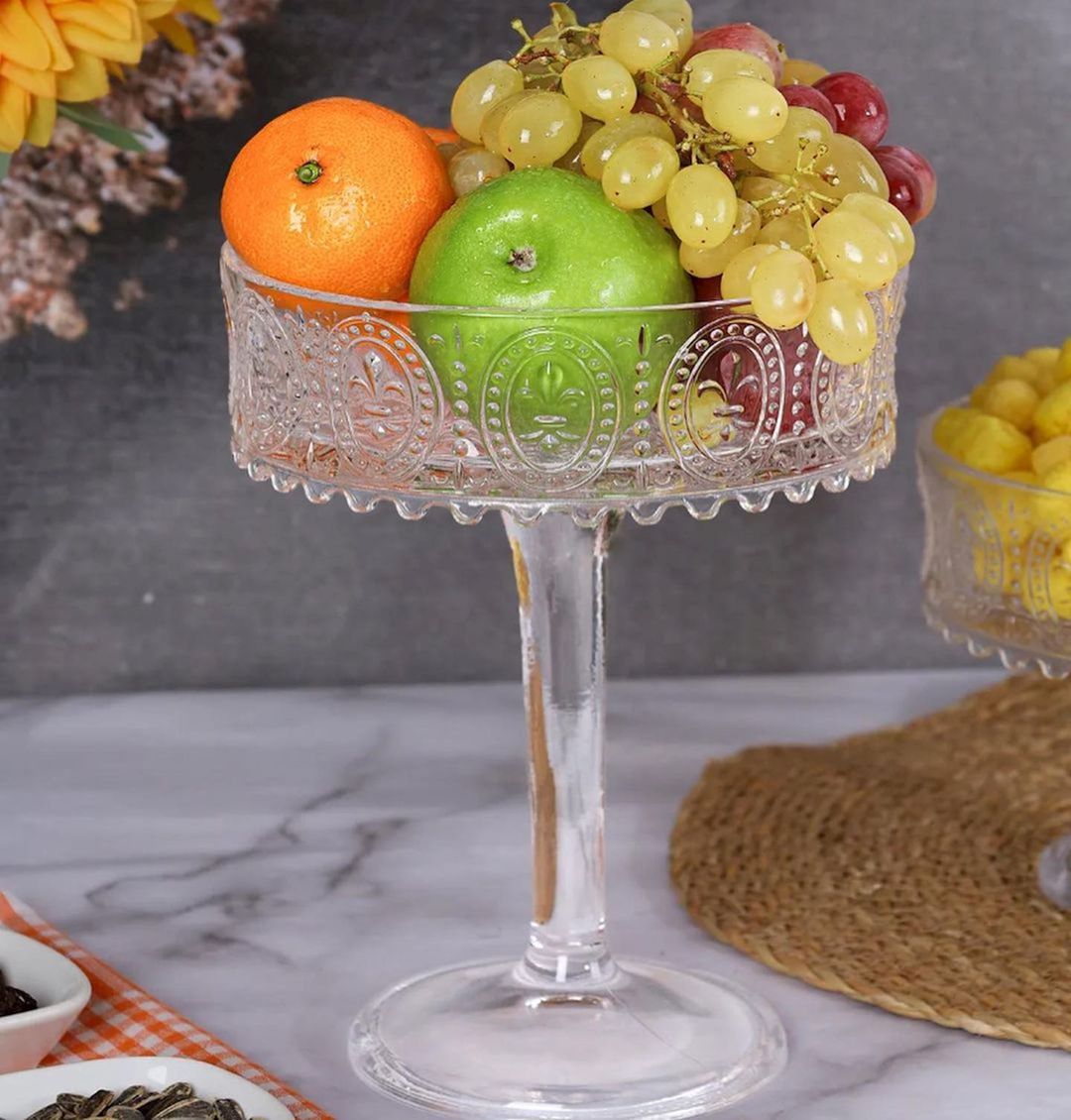Meyvə qabı NBR4E, 19x21 sm, şüşə, şəffaf — Mallar, Bakı (2)