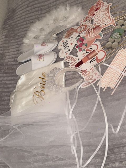 Gəlin temalı bachelorette/bridal shower dəsti Aksesuar və dekor — Bakı