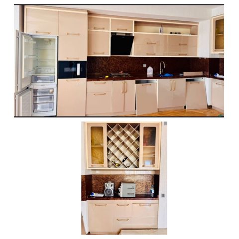 Mətbəx 600azn. Akril + Sedef tokme mermer) Olculeri: 6,15 — Mehdiabad