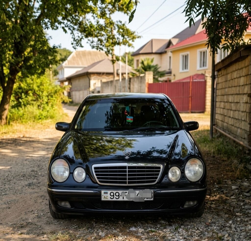 Mercedes‑Benz E‑Class (W210) sedan - Korpus: qara rəng, 4 qapı, xrom — Avtomobillər, Lənkəran (4)