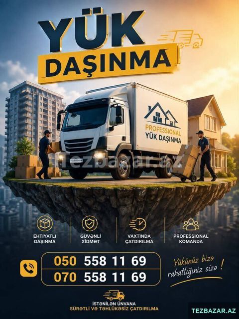Yükdaşıma xidməti.mebellərin daşınması — Bakı