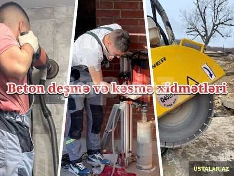 Ucuz Karot beton kəsimə işləri — Bakı