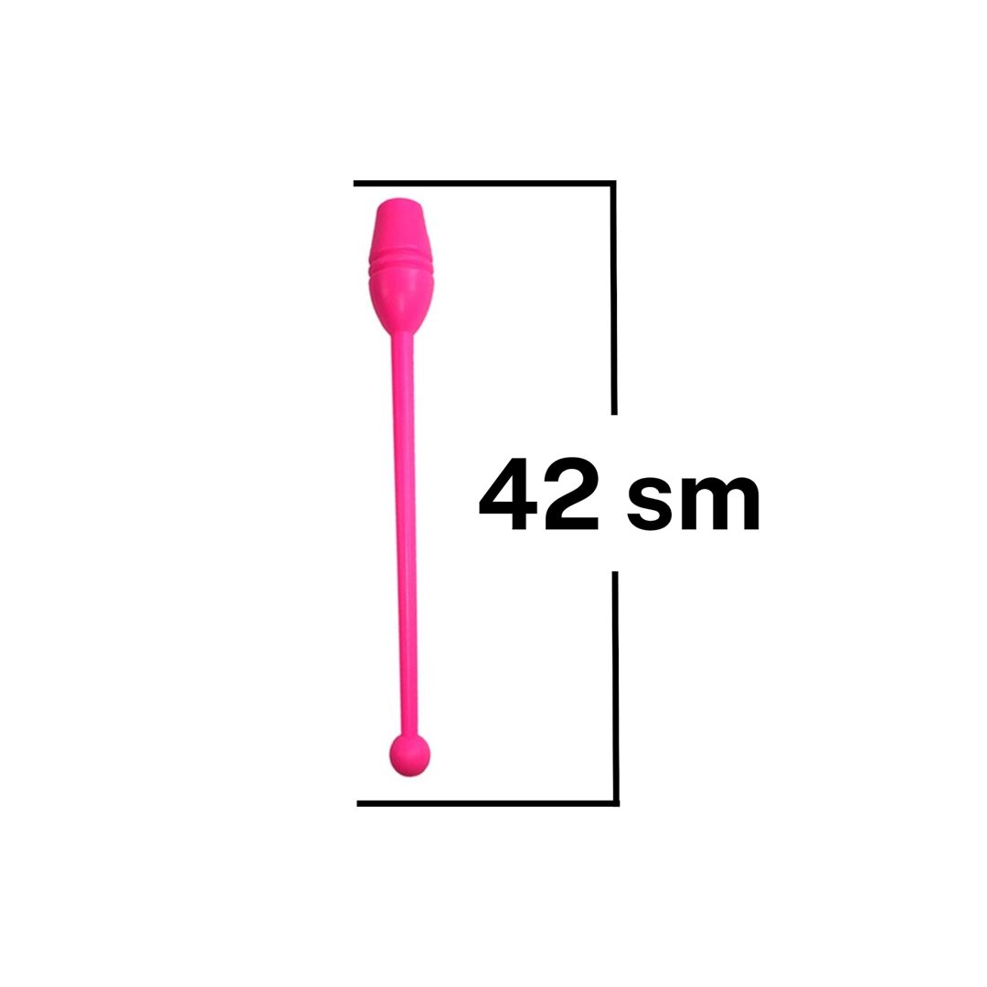Bədii gimnastika üçün gürz 1348 plastik, çəhrayı, 45 sm — Mallar, Bakı (3)