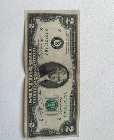 ABŞ 2 dollar banknotu - Növ: Federal Reserve Note (Two Dollars) - Ön — Masazır
