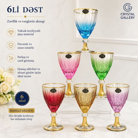 Badə dəsti Crystal Gallery, 185 ml, Şüşə — Bakı