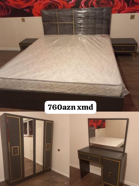 Yataq otağı mebel dəsti Tərkibi: - 1 ədəd iki nəfərlik çarpayı — Bakı