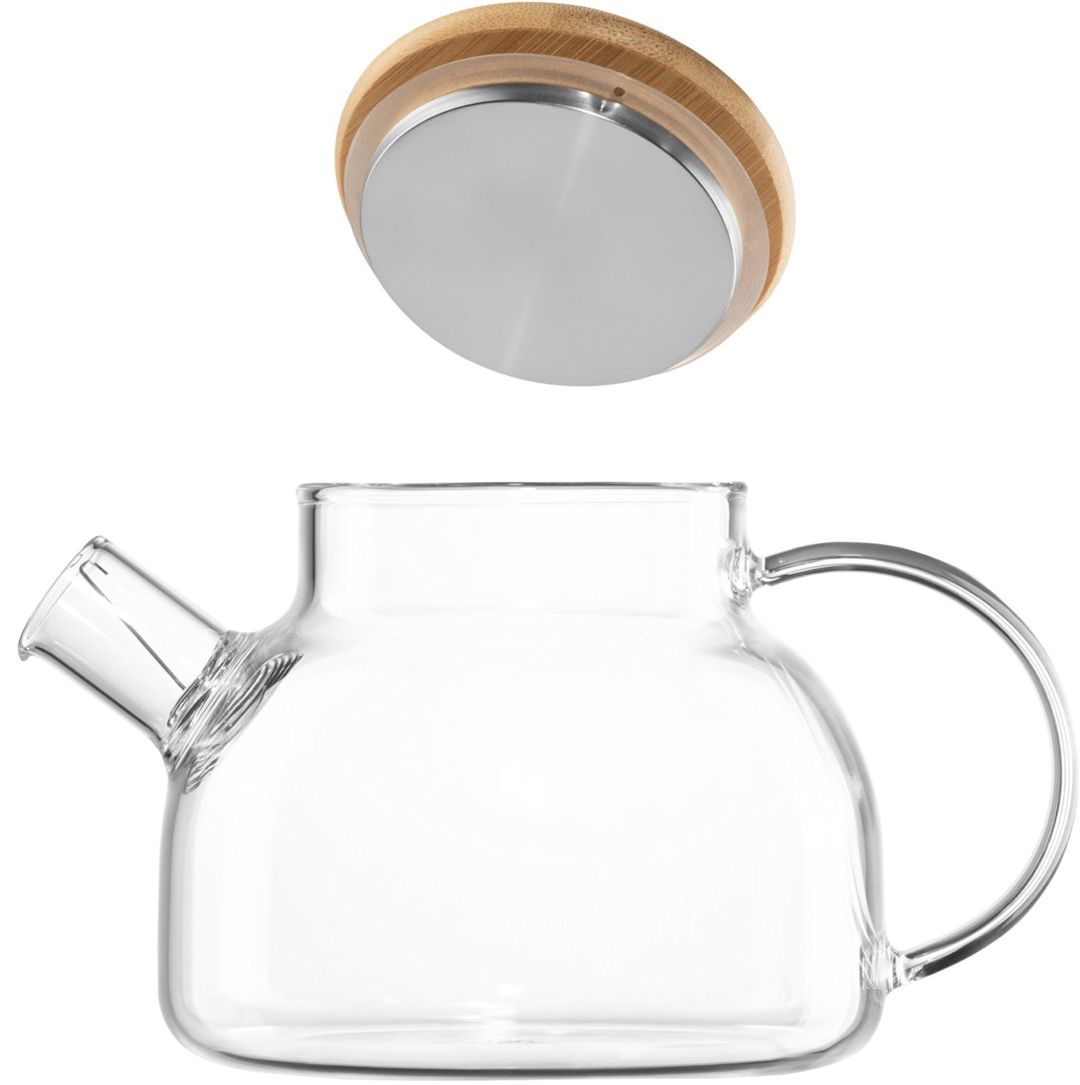 Dəmləmə çaydanı Ardesto Midori AR3008GB, 800 ml, şüşə/bambuk — Mallar, Bakı (2)