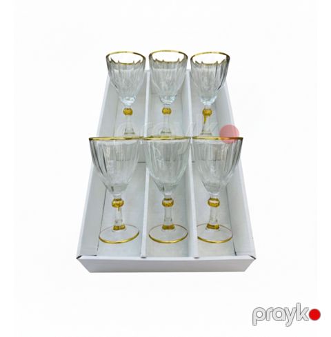 Fujer dəsti Gloria ZE-73116, bərkidilmiş şüşə, şəffaf, 6 əd, 160 ml — Bakı