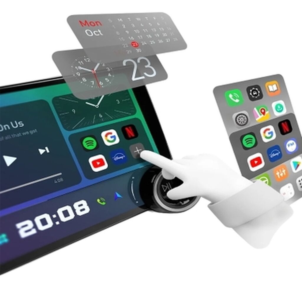 Manitor daimond 8RAM 64 yaddaş 2PORT USB flaşkart 512 GB dəstəkləmə — Avtomobil televizorları və monitorları, Bakı (3)