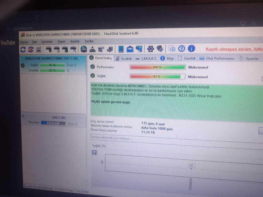 Kingston A400 480GB Sata SSD — Kompüterlər və noutbuklar, Bakı (2)