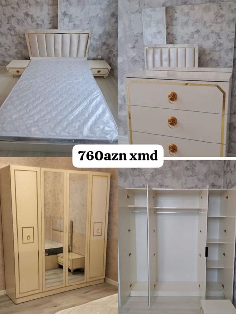 Yataq otağı mebel dəsti – zərif və klassik üslubda hazırlanmış — Bakı