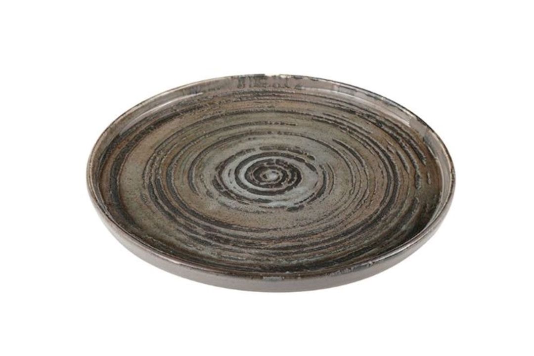 Boşqab Porland Stoneware Vintage, dairə, 21 sm, qəhvəyi — Mallar, Bakı (2)