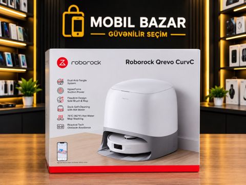 Robot tozsoran Roborock Qrevo CurvC White — Bakı