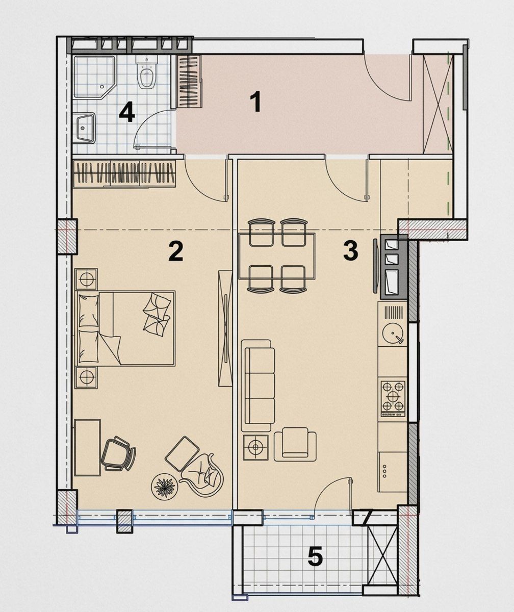 Satılır 1 otaqlı yeni tikili 76.2 m² — Mənzil, Gəncə (2)
