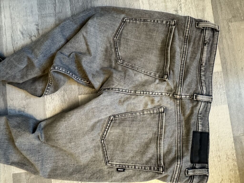Hugo Boss “Delaware” kişi cins şalvarı – Slim-fit - Rəng: boz (grey — Jins, Bakı (5)