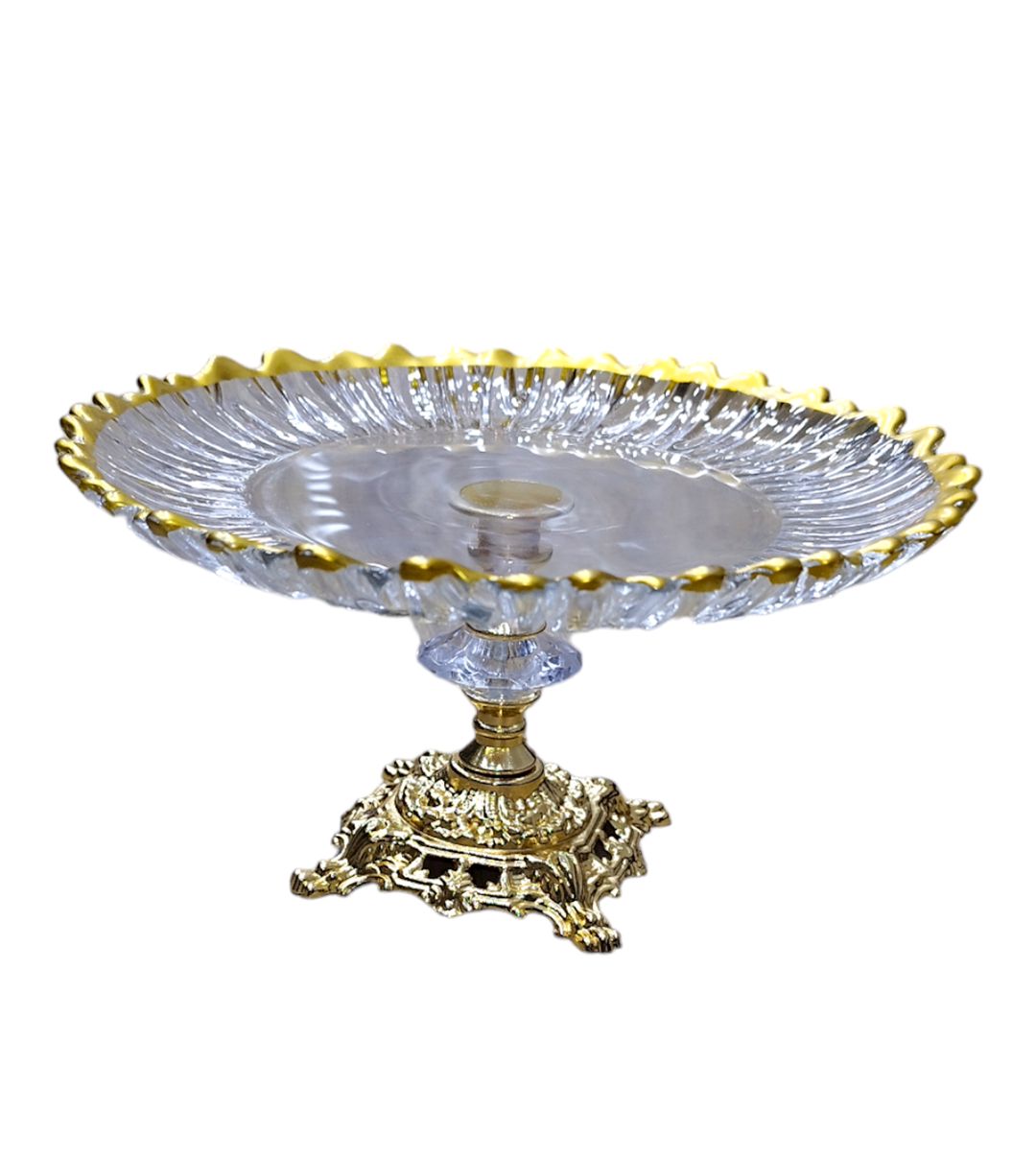 Şirniyyat üçün altlıq A8JY, 20x10 sm, şüşə, qızılı — Mallar, Bakı