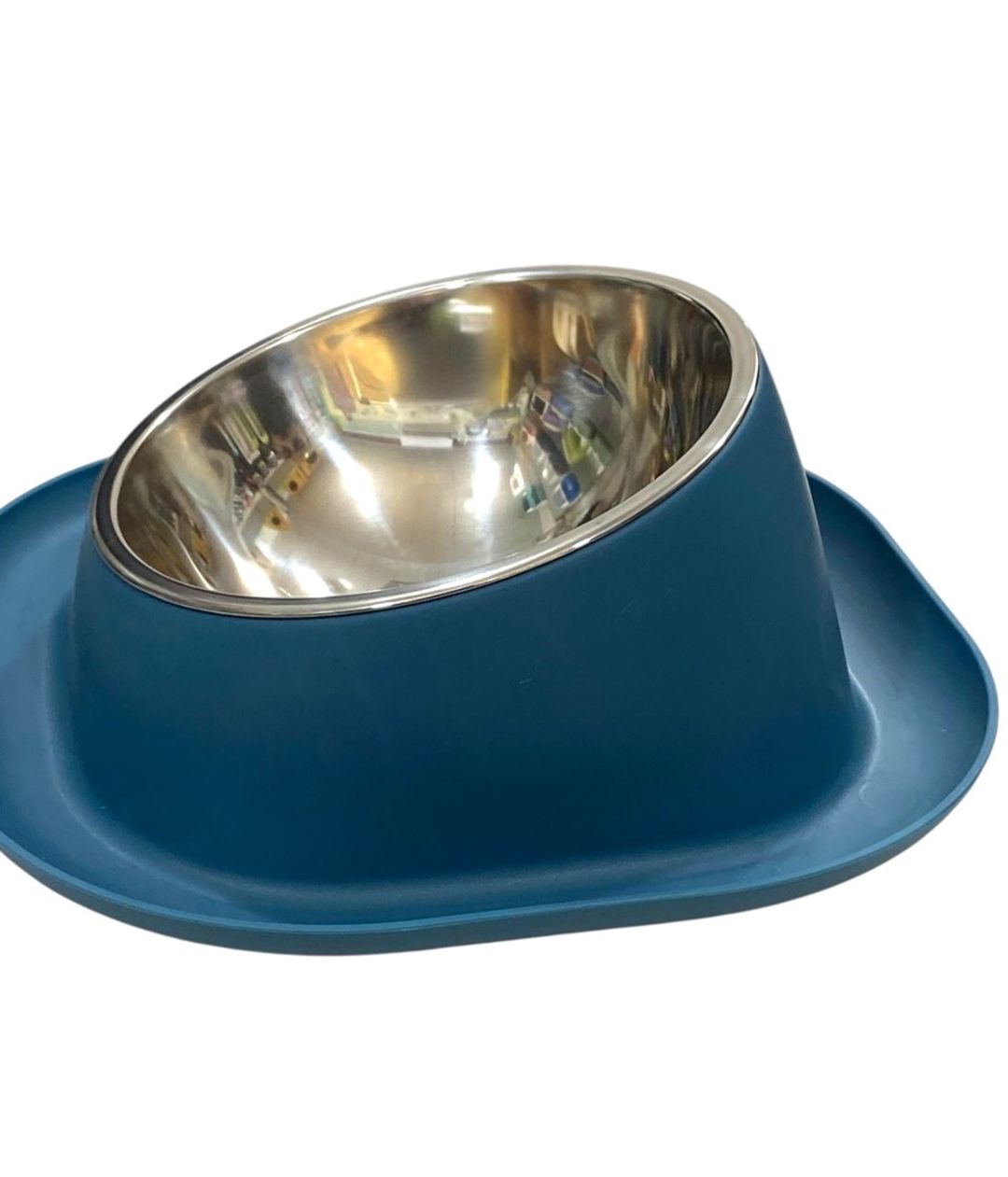 İtlər və pişiklər üçün yem qabı K-522-8-37, metal/plastik, göy/gümüşü — Mallar, Bakı (2)