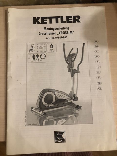 Kettler Axos Cross M elliptik trenajor Xüsusiyyətlər: - Brend/model — Bakı
