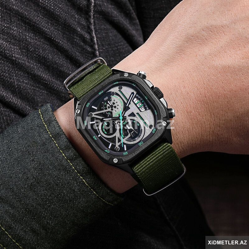 Megir Chronograph kişi qol saatı — Saatlar, Bakı (2)